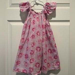 Floral Flutter Sleeve Dress